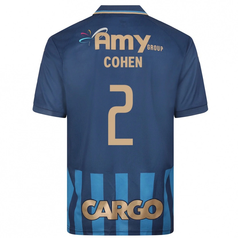Danxen Mujer Camiseta Avishay Cohen #2 Azul Marino 2ª Equipación 2025/26 La Camisa