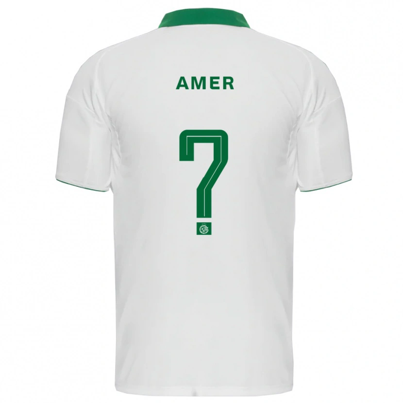 Danxen Mujer Camiseta Mohamad Amer #0 Blanco Verde 2ª Equipación 2025/26 La Camisa