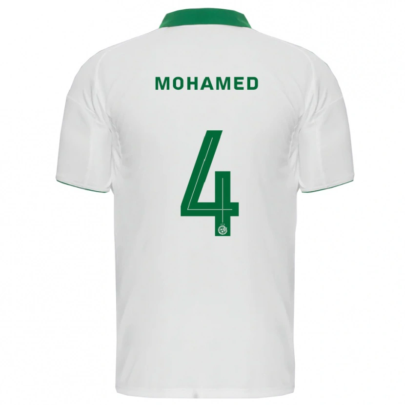 Danxen Mujer Camiseta Ali Mohamed #4 Blanco Verde 2ª Equipación 2025/26 La Camisa