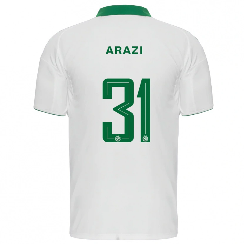 Danxen Mujer Camiseta Amit Arazi #31 Blanco Verde 2ª Equipación 2025/26 La Camisa