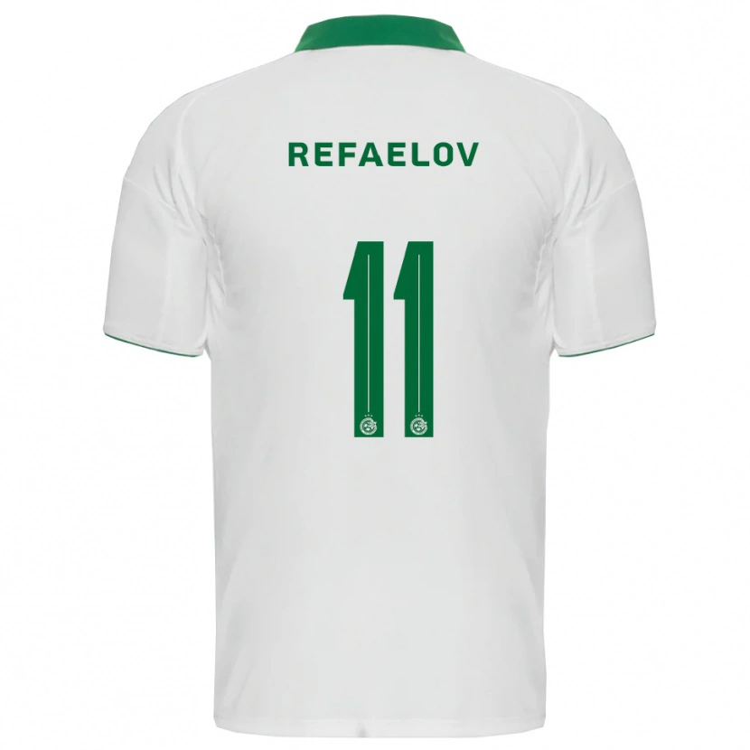 Danxen Mujer Camiseta Lior Refaelov #11 Blanco Verde 2ª Equipación 2025/26 La Camisa