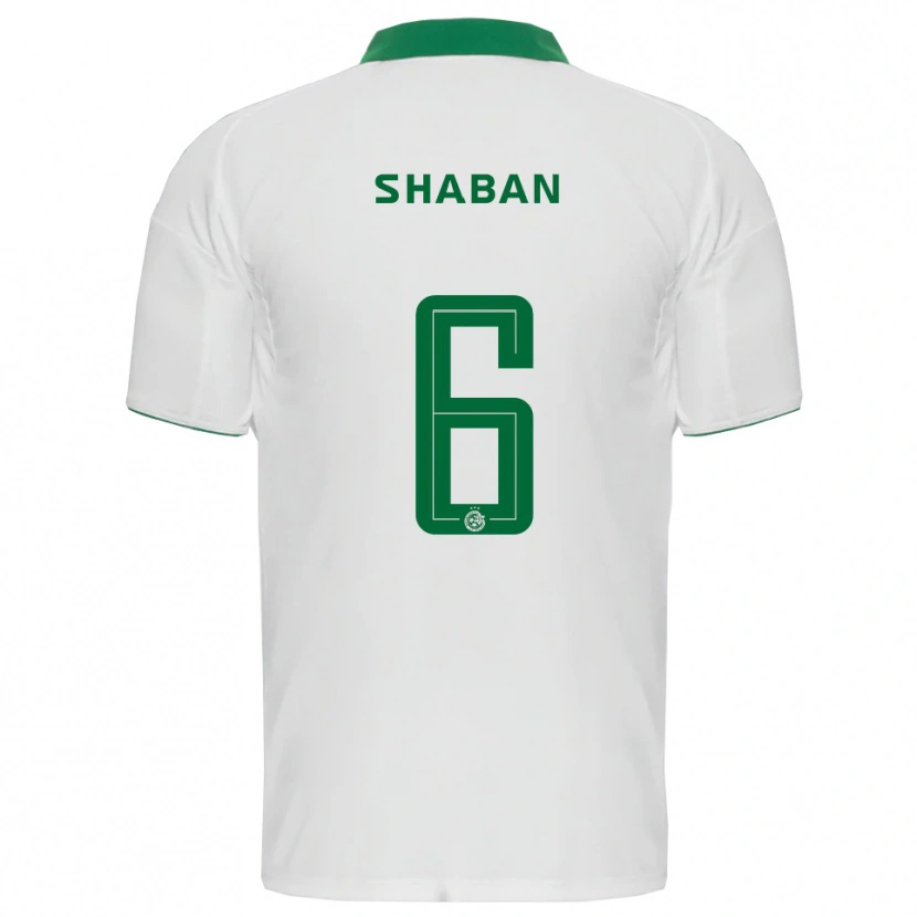 Danxen Mujer Camiseta Loay Shaban #6 Blanco Verde 2ª Equipación 2025/26 La Camisa