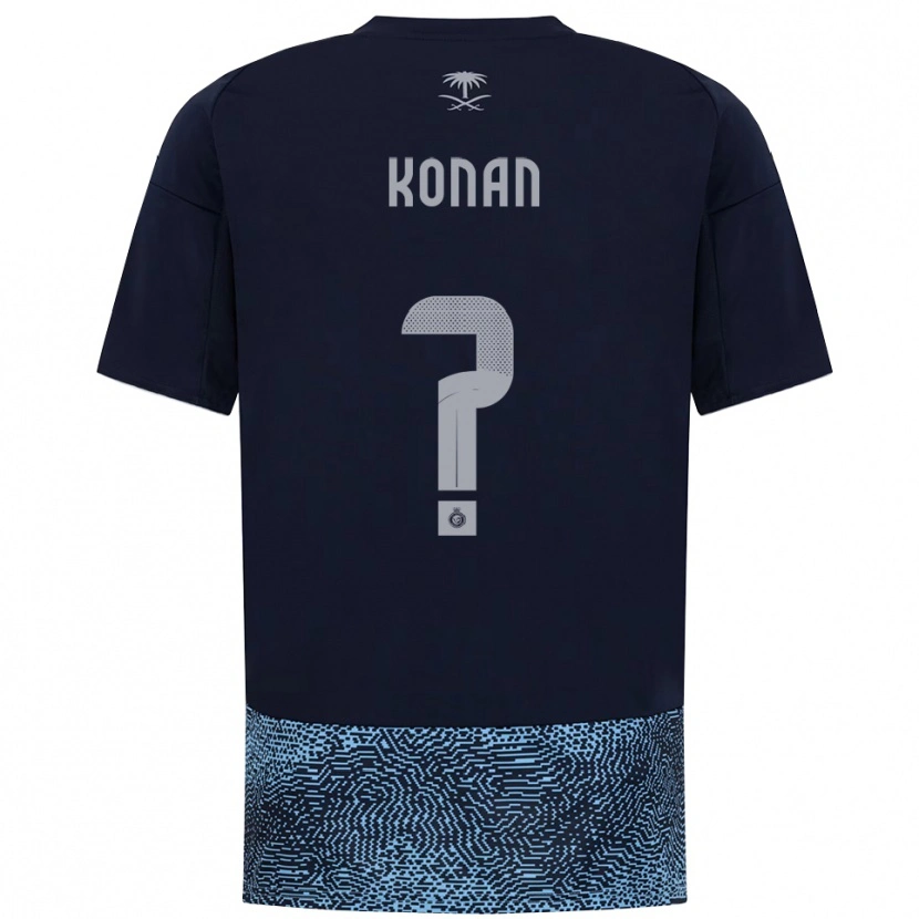 Danxen Mujer Camiseta Ghislain Konan #0 Marino Azul Celeste 2ª Equipación 2025/26 La Camisa