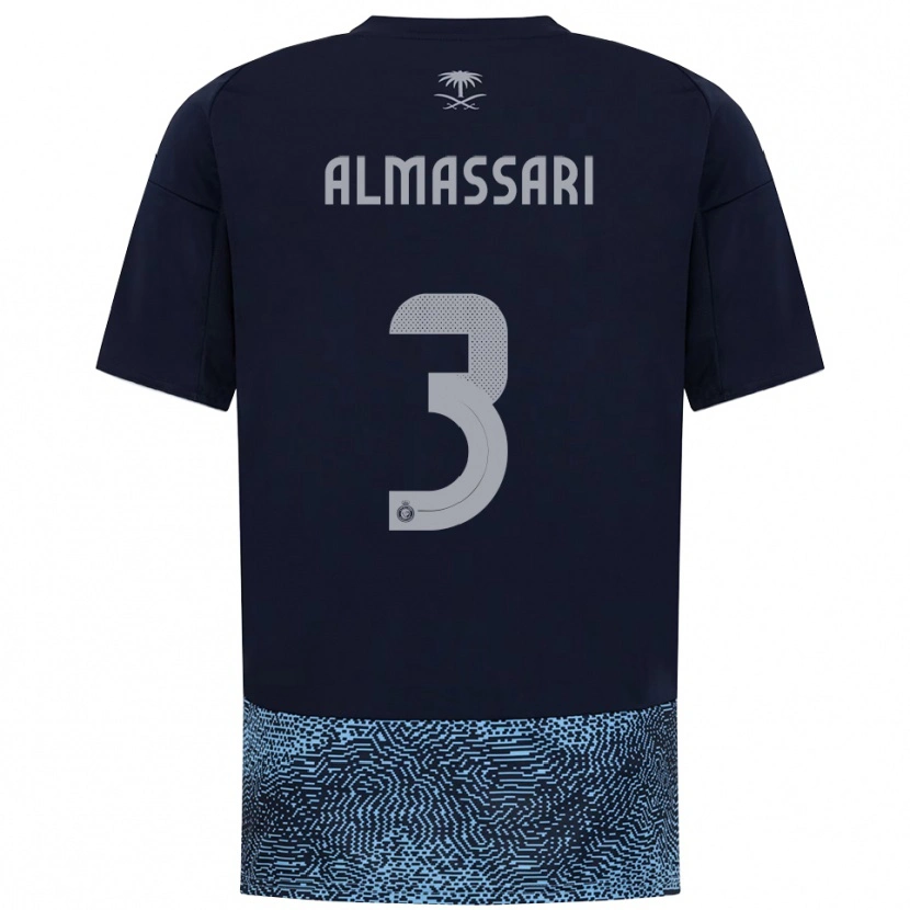 Danxen Mujer Camiseta Wadha Almassari #3 Marino Azul Celeste 2ª Equipación 2025/26 La Camisa