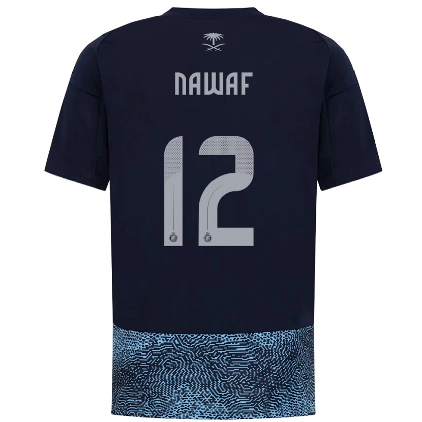 Danxen Mujer Camiseta Nawaf Al-Boushal #12 Marino Azul Celeste 2ª Equipación 2025/26 La Camisa
