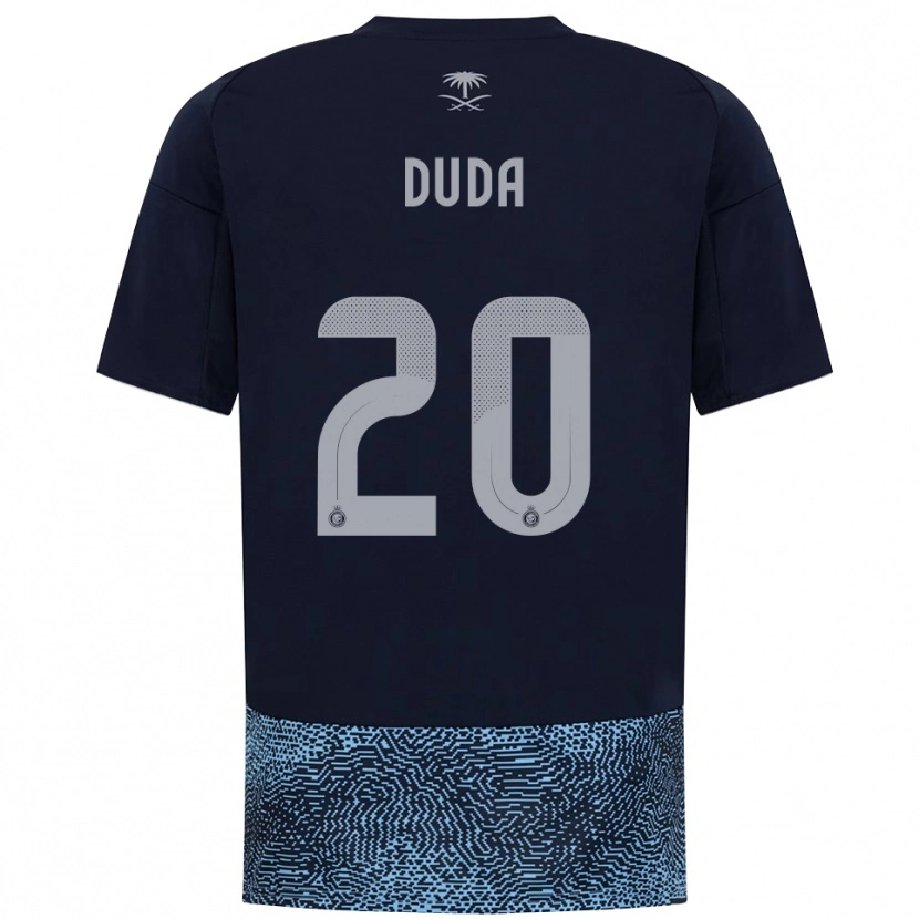Danxen Mujer Camiseta Duda Francelino #20 Marino Azul Celeste 2ª Equipación 2025/26 La Camisa