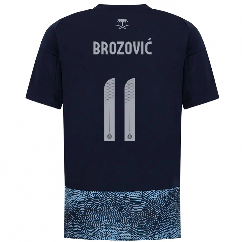 Danxen Mujer Camiseta Marcelo Brozović #11 Marino Azul Celeste 2ª Equipación 2025/26 La Camisa