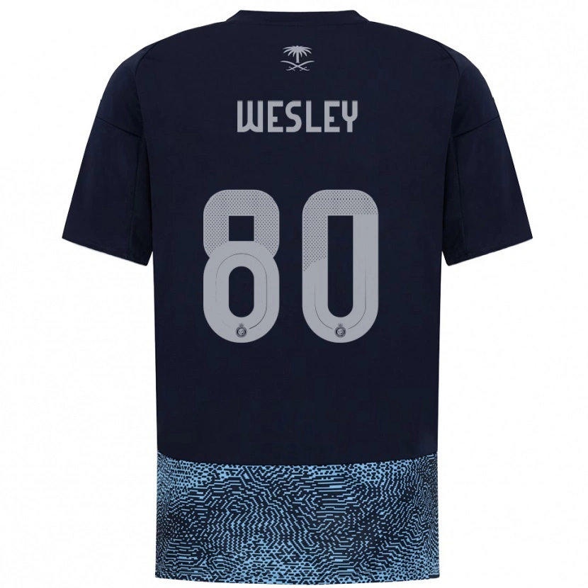 Danxen Mujer Camiseta Wesley #80 Marino Azul Celeste 2ª Equipación 2025/26 La Camisa