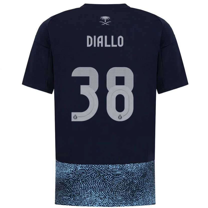 Danxen Mujer Camiseta Aminata Diallo #38 Marino Azul Celeste 2ª Equipación 2025/26 La Camisa
