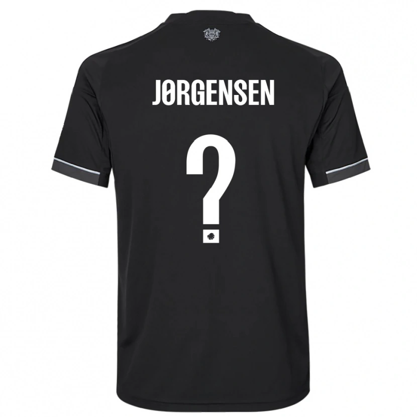 Danxen Mujer Camiseta Mads Jørgensen #0 Negro Blanco 2ª Equipación 2025/26 La Camisa