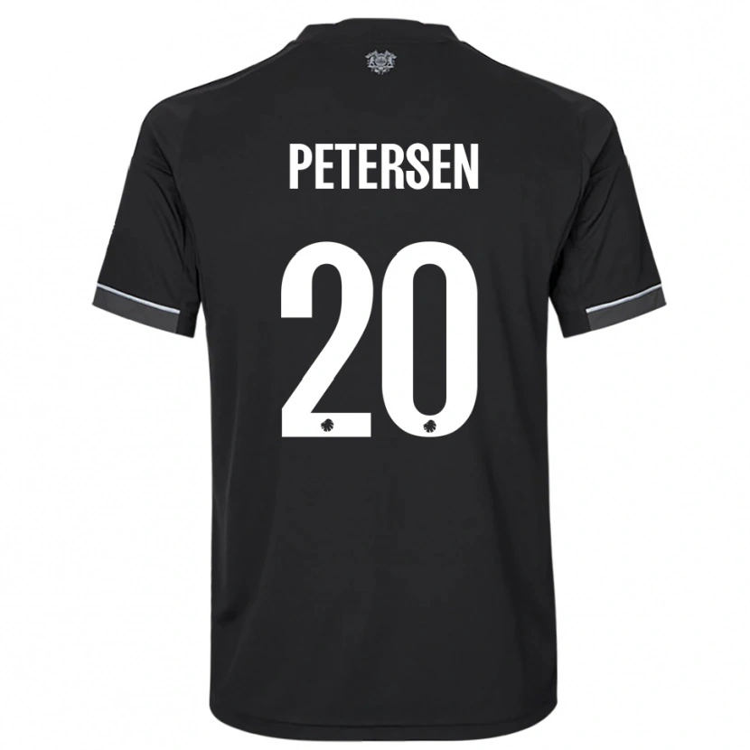 Danxen Mujer Camiseta Frederik Petersen #20 Negro Blanco 2ª Equipación 2025/26 La Camisa