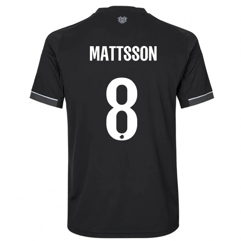 Danxen Mujer Camiseta Magnus Mattsson #8 Negro Blanco 2ª Equipación 2025/26 La Camisa