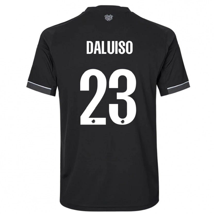 Danxen Mujer Camiseta Christoffer Daluiso #23 Negro Blanco 2ª Equipación 2025/26 La Camisa