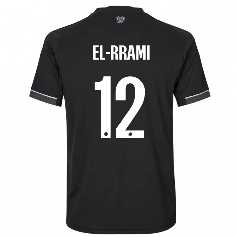 Danxen Mujer Camiseta Jamil El-Rrami #12 Negro Blanco 2ª Equipación 2025/26 La Camisa