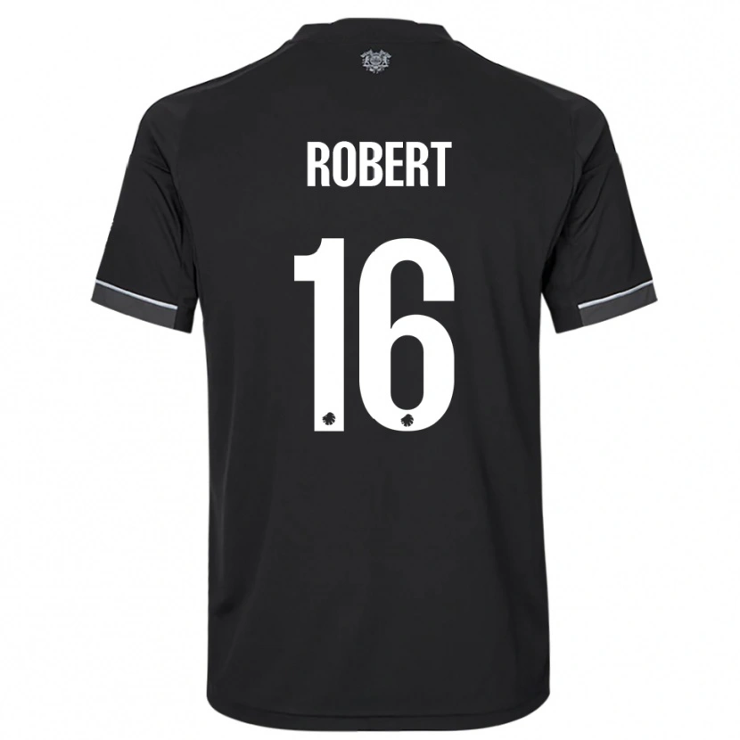 Danxen Mujer Camiseta Robert #16 Negro Blanco 2ª Equipación 2025/26 La Camisa