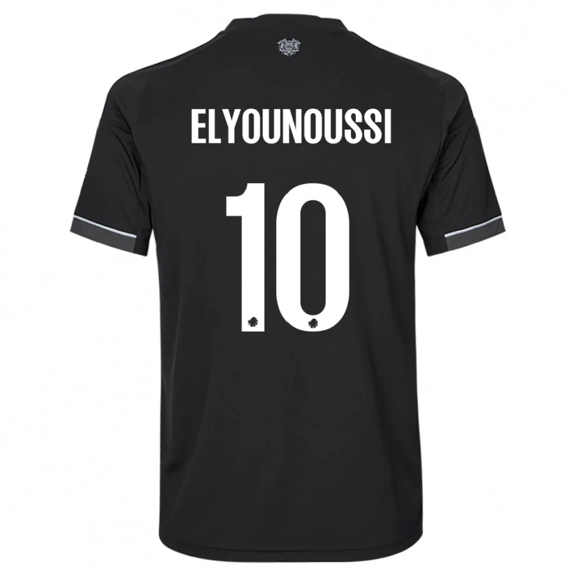 Danxen Mujer Camiseta Mohamed Elyounoussi #10 Negro Blanco 2ª Equipación 2025/26 La Camisa