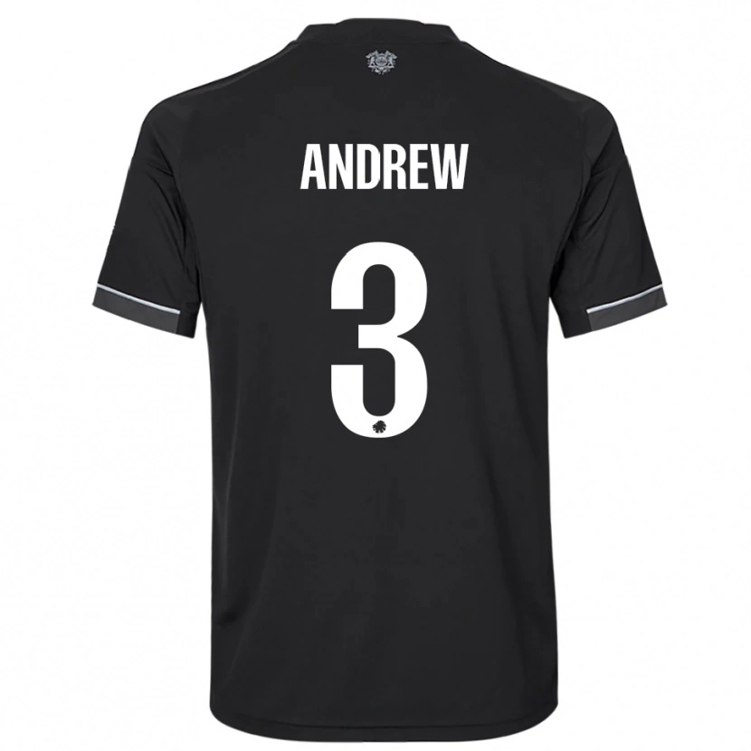 Danxen Mujer Camiseta Tristan Andrew #3 Negro Blanco 2ª Equipación 2025/26 La Camisa
