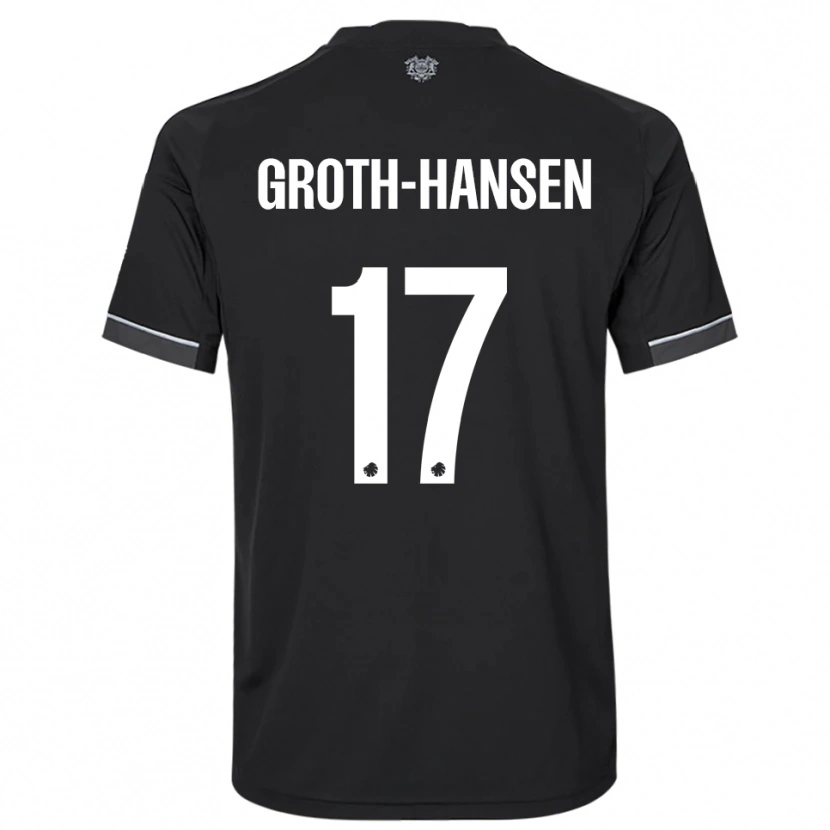 Danxen Mujer Camiseta Paula Groth-Hansen #17 Negro Blanco 2ª Equipación 2025/26 La Camisa