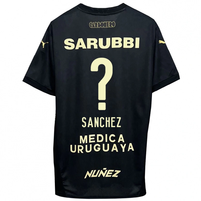 Danxen Mujer Camiseta Juan Sanchez #0 Negro Oro 2ª Equipación 2025/26 La Camisa