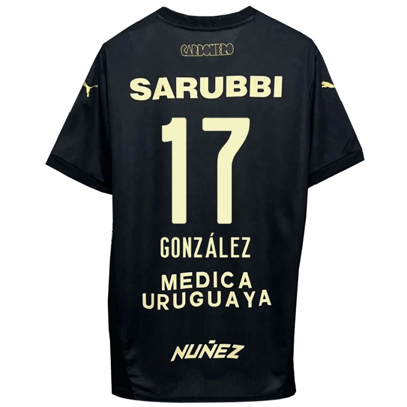 Danxen Mujer Camiseta Luciano González #17 Negro Oro 2ª Equipación 2025/26 La Camisa