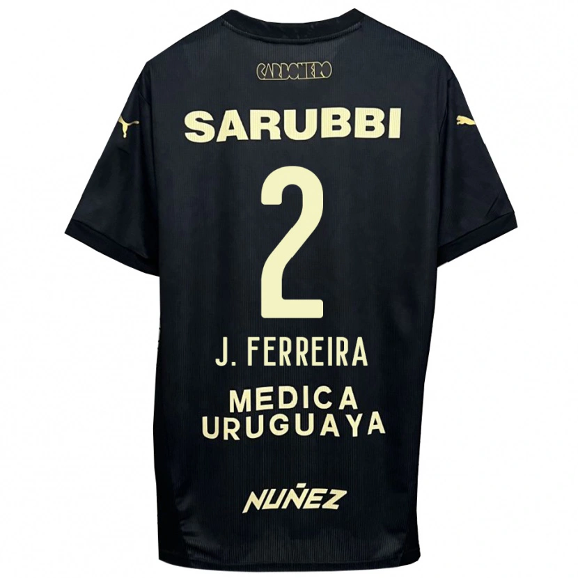 Danxen Mujer Camiseta Joaquín Ferreira #2 Negro Oro 2ª Equipación 2025/26 La Camisa