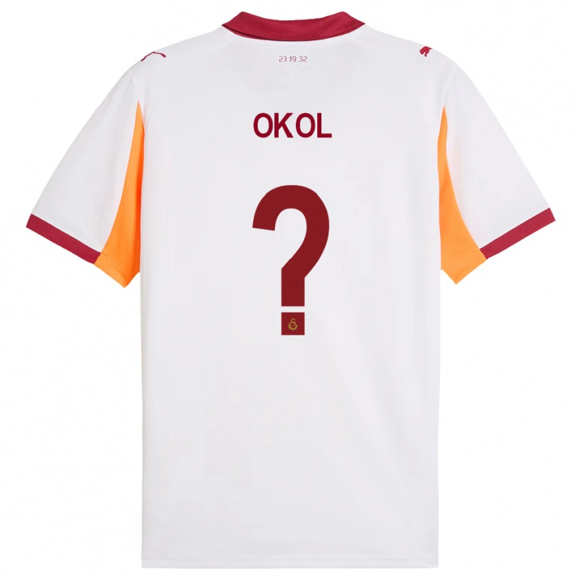 Danxen Mujer Camiseta Umut Okol #0 Blanco Rojo 2ª Equipación 2025/26 La Camisa