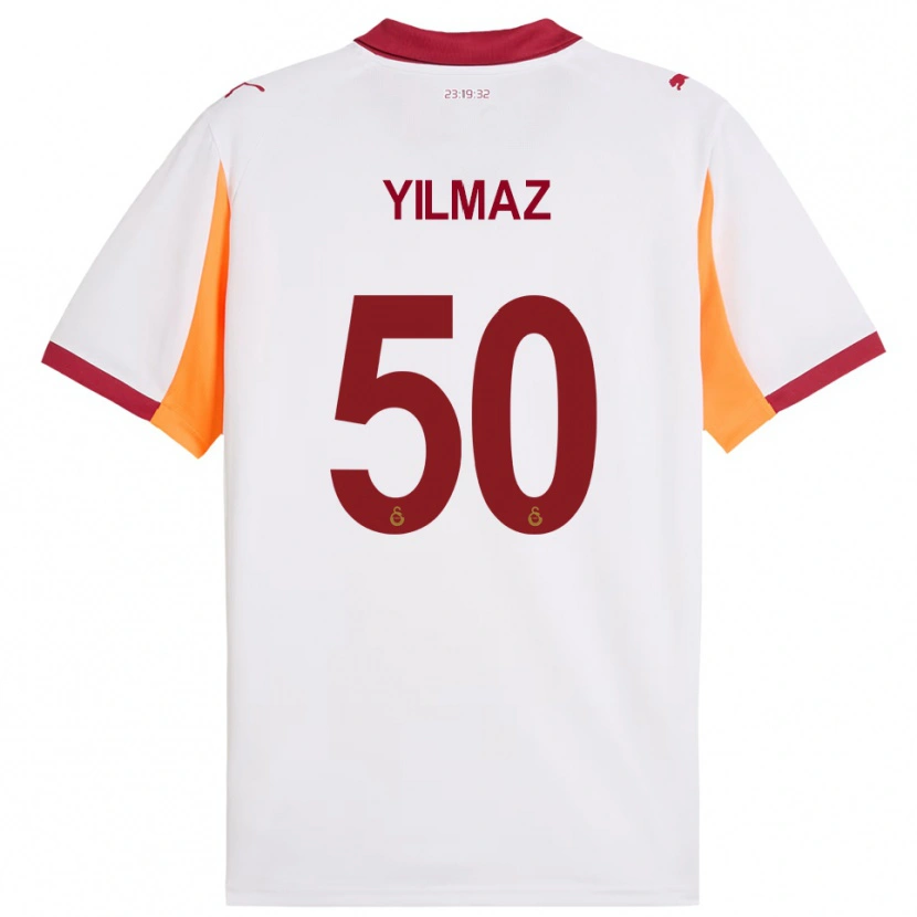 Danxen Mujer Camiseta Jankat Yılmaz #50 Blanco Rojo 2ª Equipación 2025/26 La Camisa