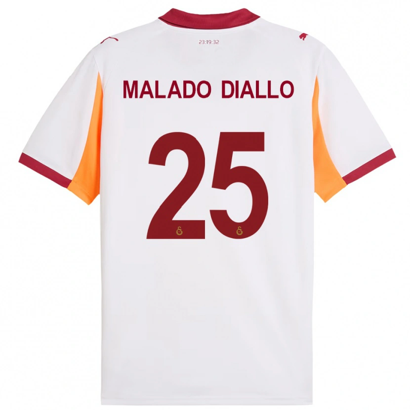 Danxen Mujer Camiseta Hapsatou Malado Diallo #25 Blanco Rojo 2ª Equipación 2025/26 La Camisa