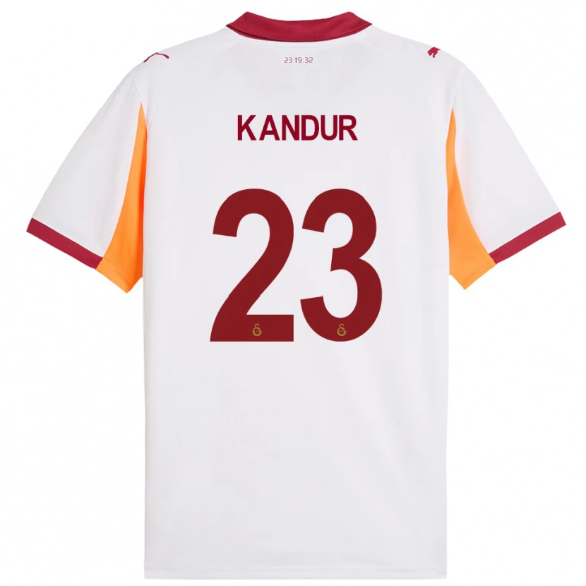Danxen Mujer Camiseta Müge Kandur #23 Blanco Rojo 2ª Equipación 2025/26 La Camisa