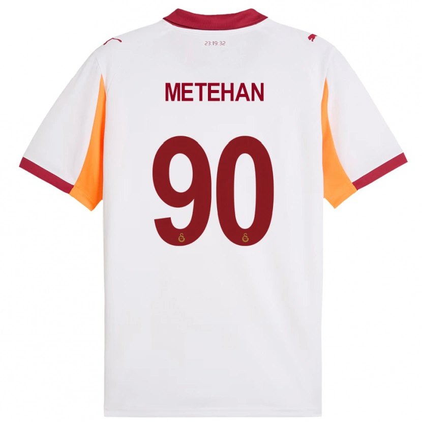 Danxen Mujer Camiseta Metehan Baltacı #90 Blanco Rojo 2ª Equipación 2025/26 La Camisa