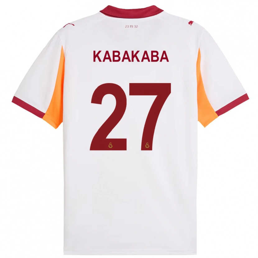 Danxen Mujer Camiseta Naomie Kabakaba #27 Blanco Rojo 2ª Equipación 2025/26 La Camisa