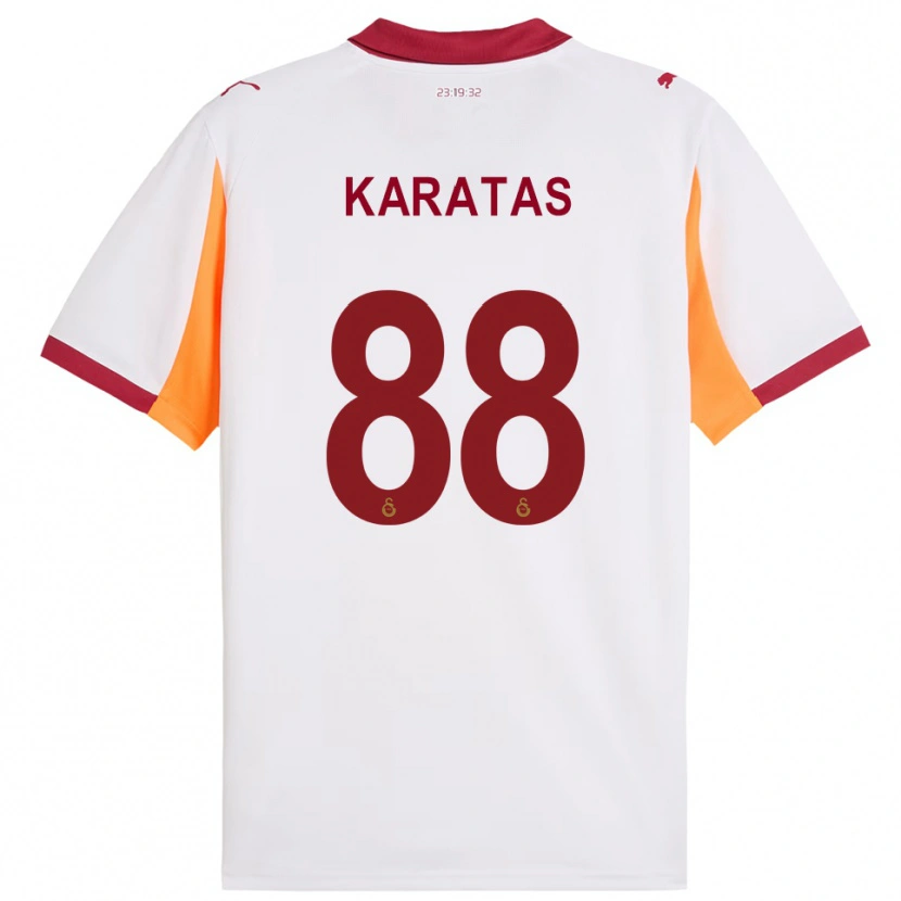 Danxen Mujer Camiseta Kazımcan Karataş #88 Blanco Rojo 2ª Equipación 2025/26 La Camisa