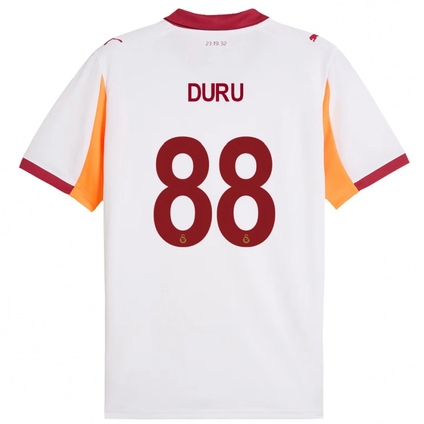 Danxen Mujer Camiseta Mustafa Duru #88 Blanco Rojo 2ª Equipación 2025/26 La Camisa