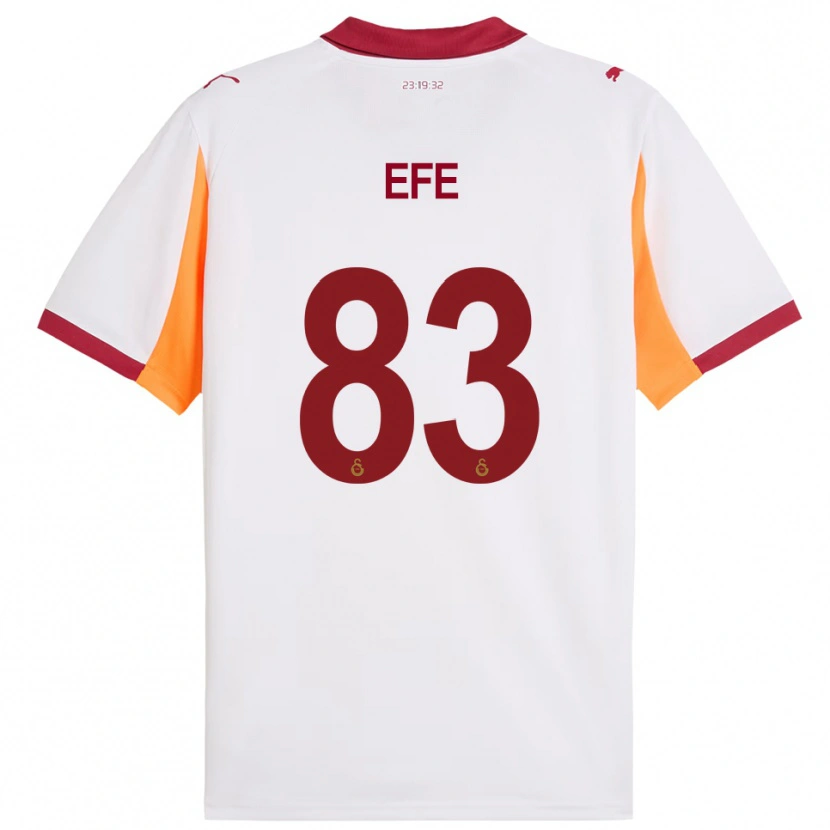 Danxen Mujer Camiseta Efe Akman #83 Blanco Rojo 2ª Equipación 2025/26 La Camisa