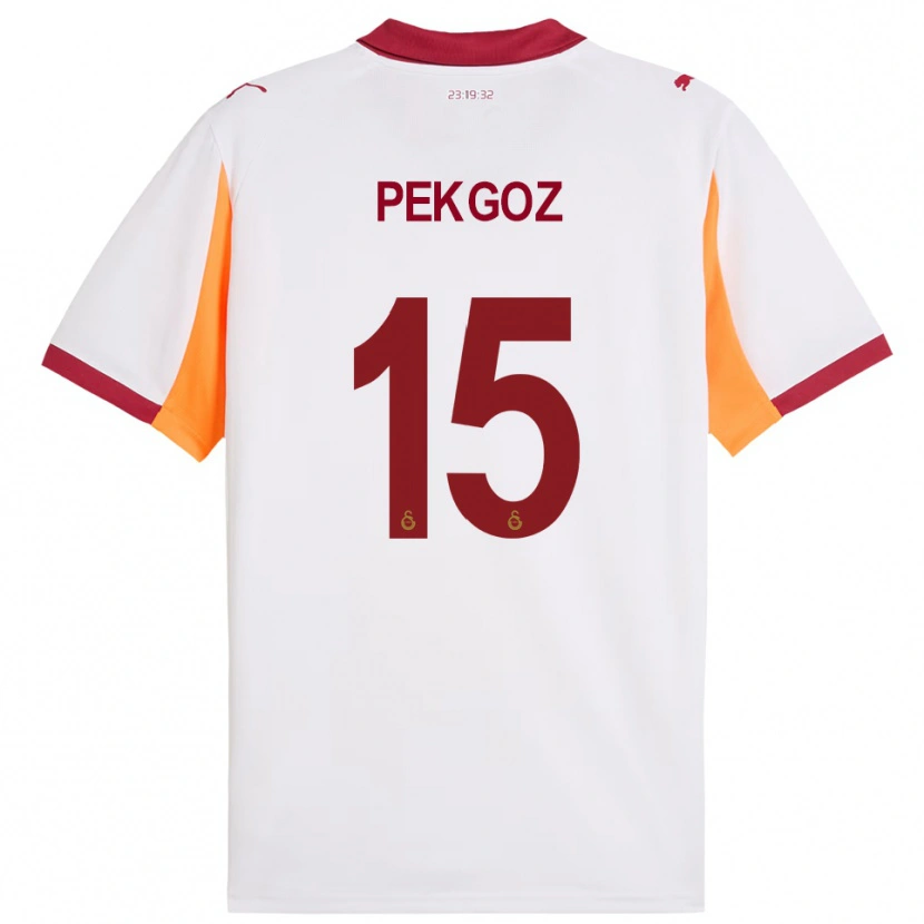 Danxen Mujer Camiseta Berra Pekgöz #15 Blanco Rojo 2ª Equipación 2025/26 La Camisa