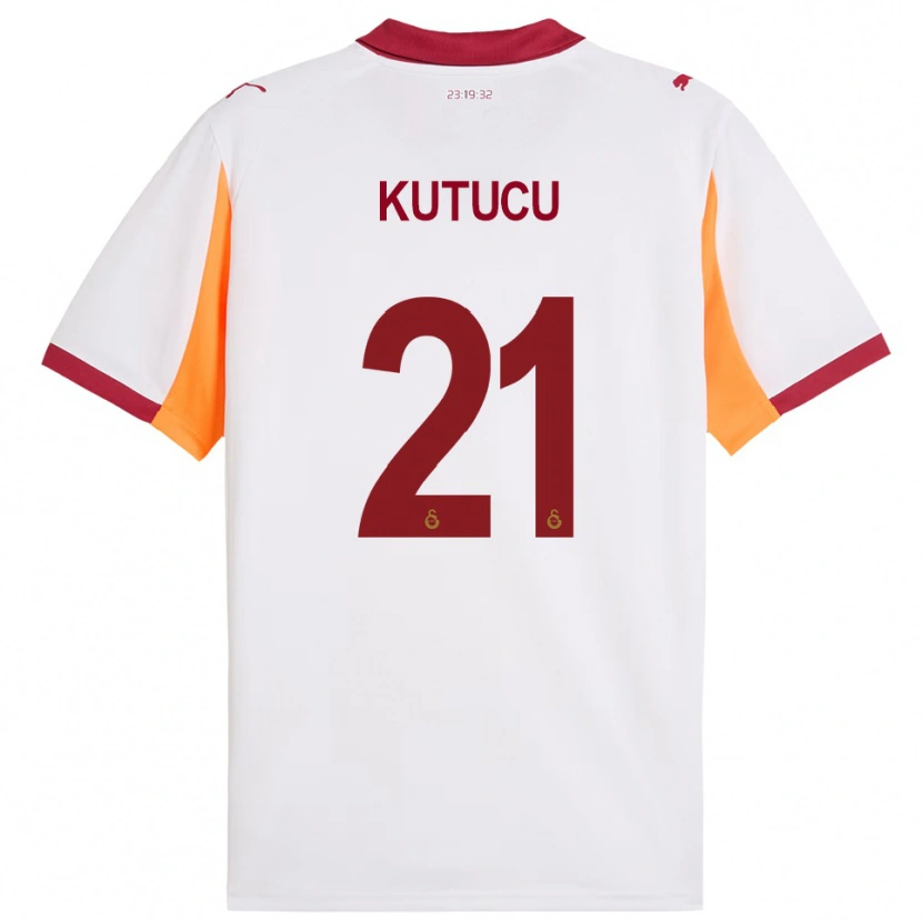Danxen Mujer Camiseta Ahmed Kutucu #21 Blanco Rojo 2ª Equipación 2025/26 La Camisa