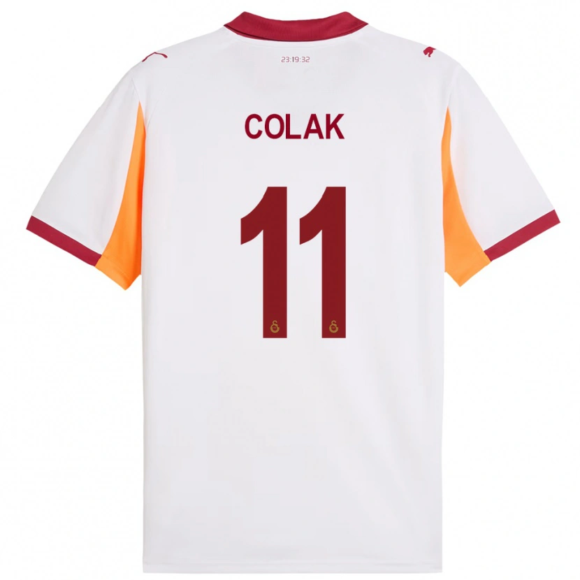 Danxen Mujer Camiseta Yiğit Çolak #11 Blanco Rojo 2ª Equipación 2025/26 La Camisa
