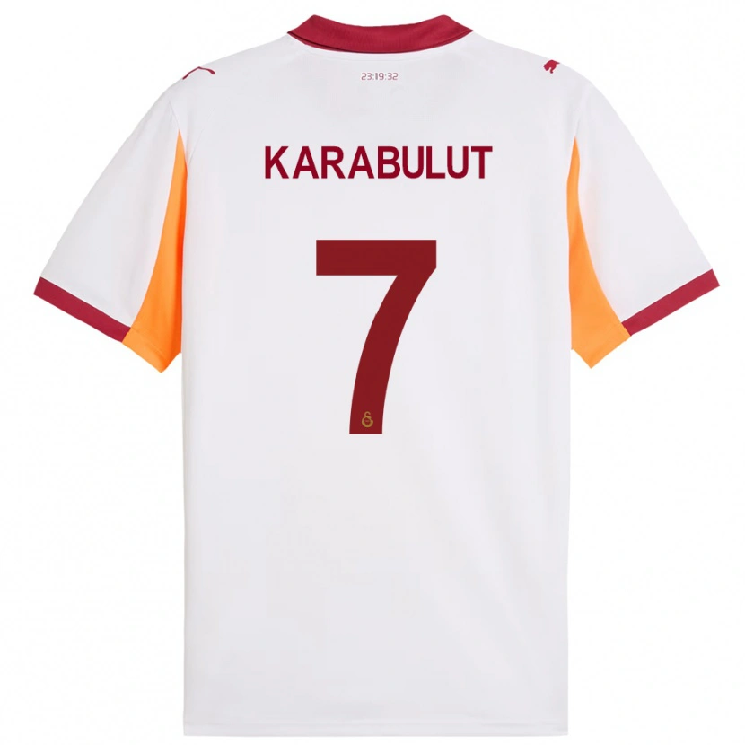 Danxen Mujer Camiseta Arzu Karabulut #7 Blanco Rojo 2ª Equipación 2025/26 La Camisa