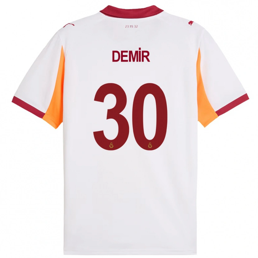 Danxen Mujer Camiseta Yusuf Demir #30 Blanco Rojo 2ª Equipación 2025/26 La Camisa