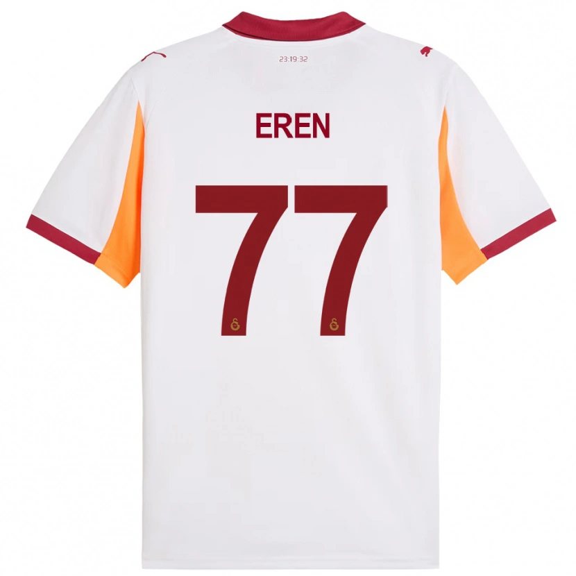 Danxen Mujer Camiseta İrem Eren #77 Blanco Rojo 2ª Equipación 2025/26 La Camisa