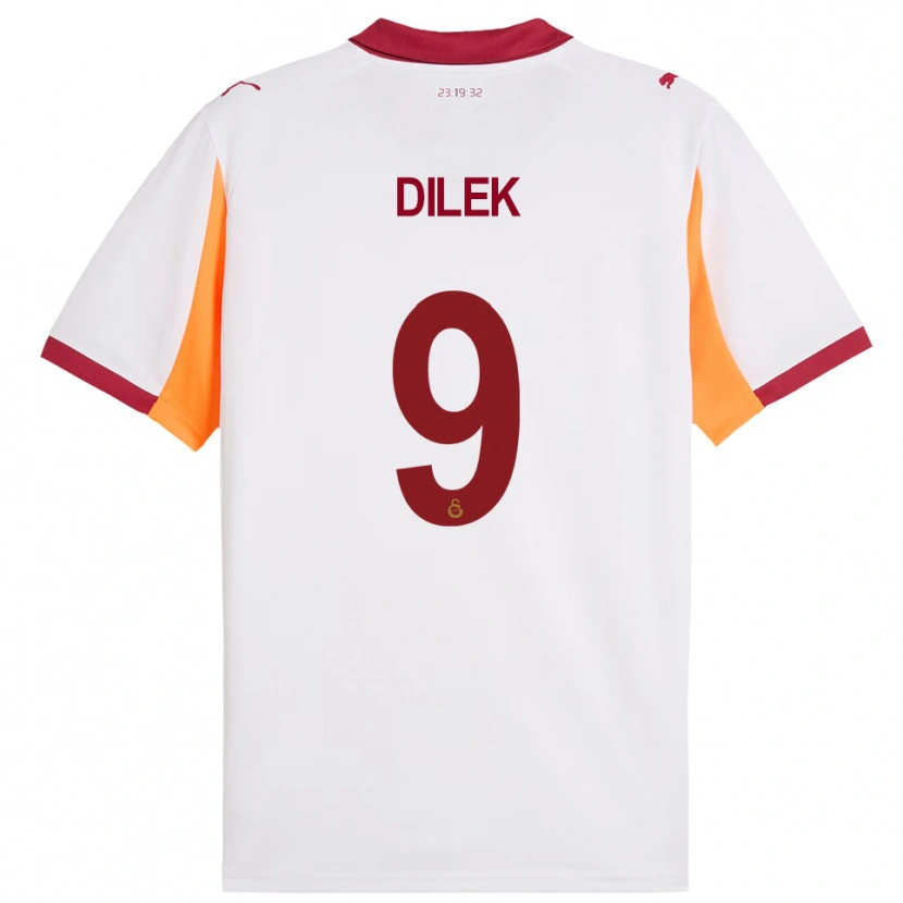 Danxen Mujer Camiseta Yalin Dilek #9 Blanco Rojo 2ª Equipación 2025/26 La Camisa