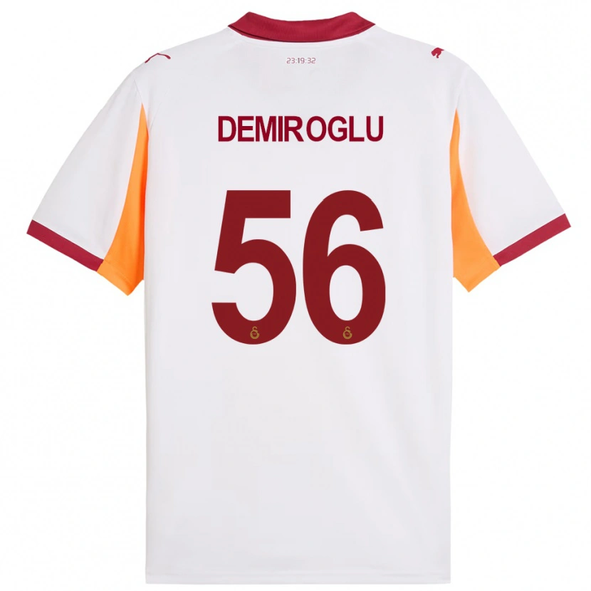 Danxen Mujer Camiseta Baran Demiroğlu #56 Blanco Rojo 2ª Equipación 2025/26 La Camisa