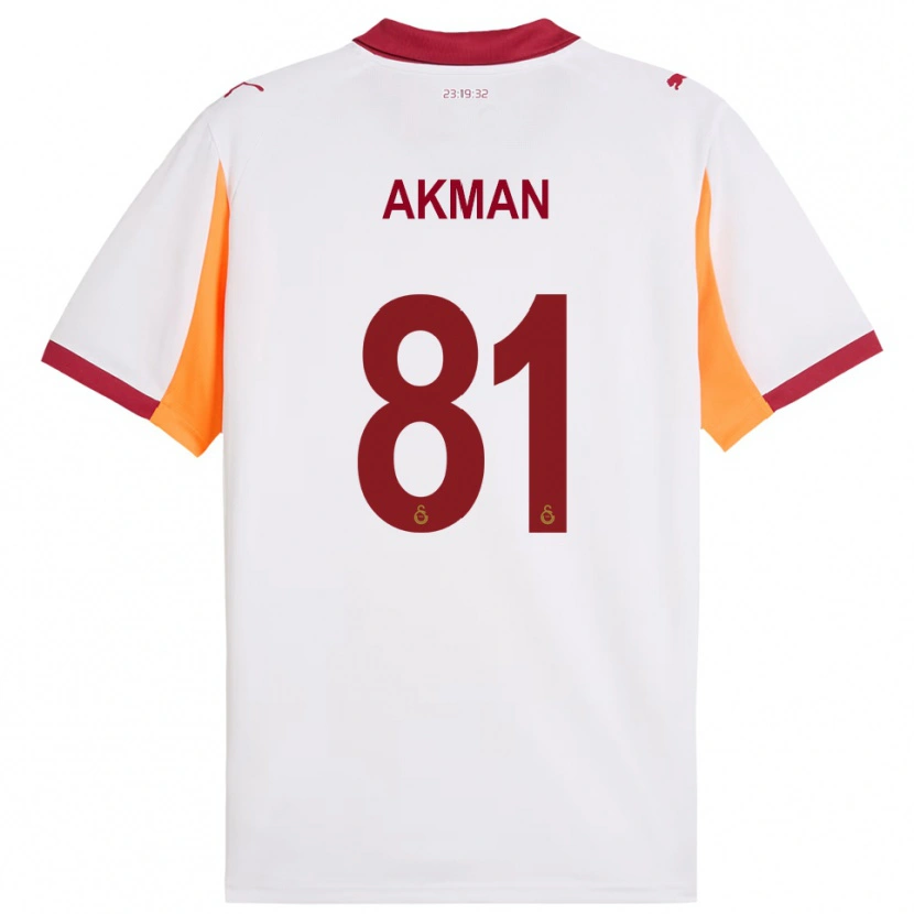 Danxen Mujer Camiseta Hamza Akman #81 Blanco Rojo 2ª Equipación 2025/26 La Camisa