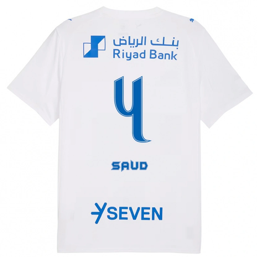 Danxen Mujer Camiseta Nouf Saud #4 Blanco Azul 2ª Equipación 2025/26 La Camisa