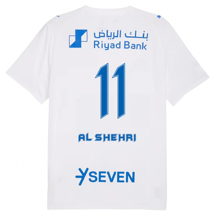 Danxen Mujer Camiseta Saleh Al-Shehri #11 Blanco Azul 2ª Equipación 2025/26 La Camisa