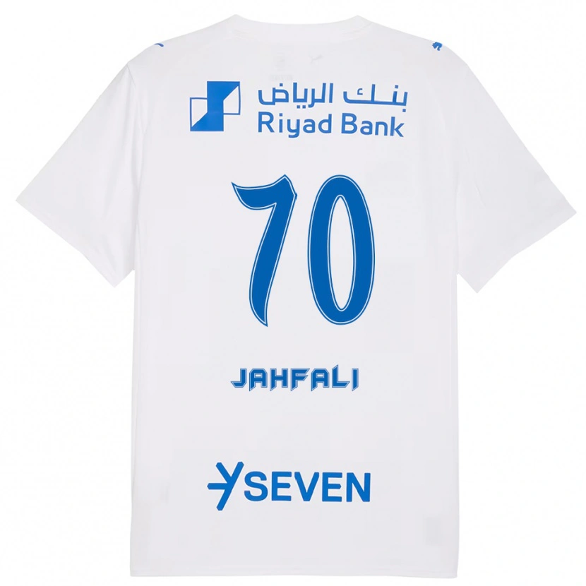 Danxen Mujer Camiseta Mohammed Jahfali #70 Blanco Azul 2ª Equipación 2025/26 La Camisa