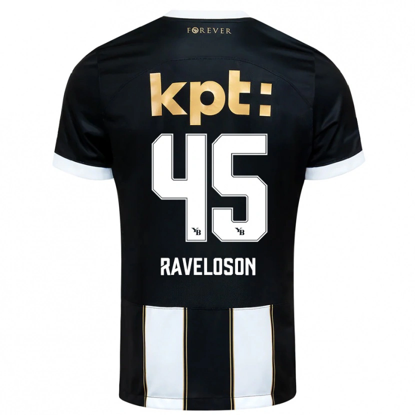 Danxen Mujer Camiseta Rayan Raveloson #45 Negro Blanco 2ª Equipación 2025/26 La Camisa