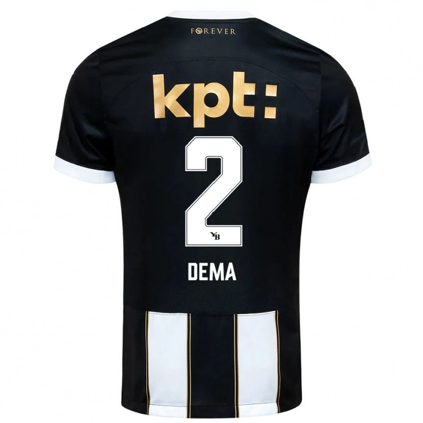 Danxen Mujer Camiseta Besar Dema #2 Negro Blanco 2ª Equipación 2025/26 La Camisa