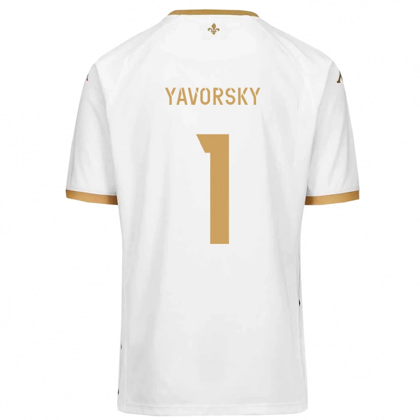 Danxen Mujer Camiseta Nathan Yavorsky #1 Blanco Dorado 2ª Equipación 2025/26 La Camisa