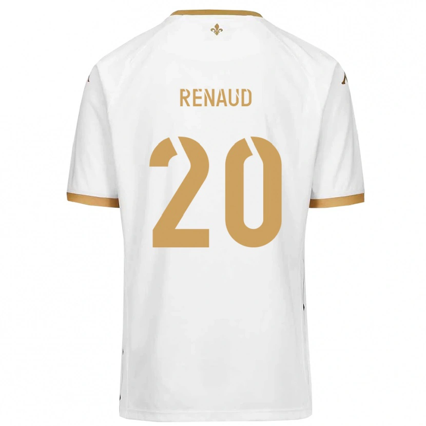 Danxen Mujer Camiseta Tom Renaud #20 Blanco Dorado 2ª Equipación 2025/26 La Camisa